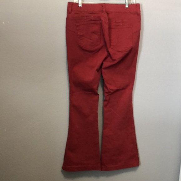 Torrid Bombshell Flare Super Soft High-Rise Jeans rhubarb red Women's 12R pants - Picture 8 of 14